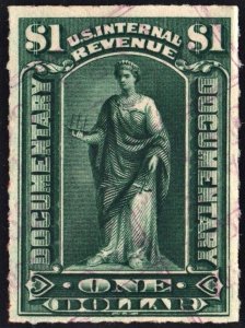 R173 $1.00 Documentary Stamp (1898) Used