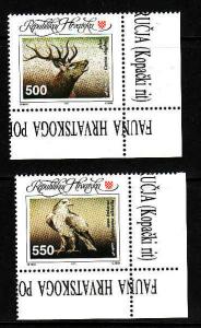 D3-croatia-Scott#149-50-unused NH set-Wildlife-Birds-1993-