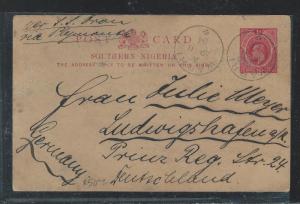 SOUTHERN NIGERIA  (P2709B) 1904 KE 1D PSC TO GERMANY WITH MSG