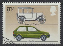 Great Britain  SG 1198 SC# 1002 Used / FU with First Day Cancel-  Motor Cars