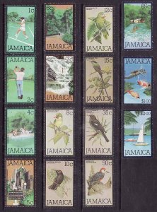Jamaica-Sc#465-81 ex 479- id9-unused NH set-Birds-Sports-Sailing-1979-