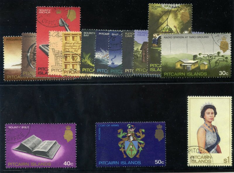 Pitcairn Islands 1969-75 QEII Definitives set complete VF used. SG 94-106b.