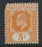 Straits Settlements Edward VII SG 157  spacefiller Mint Hinged