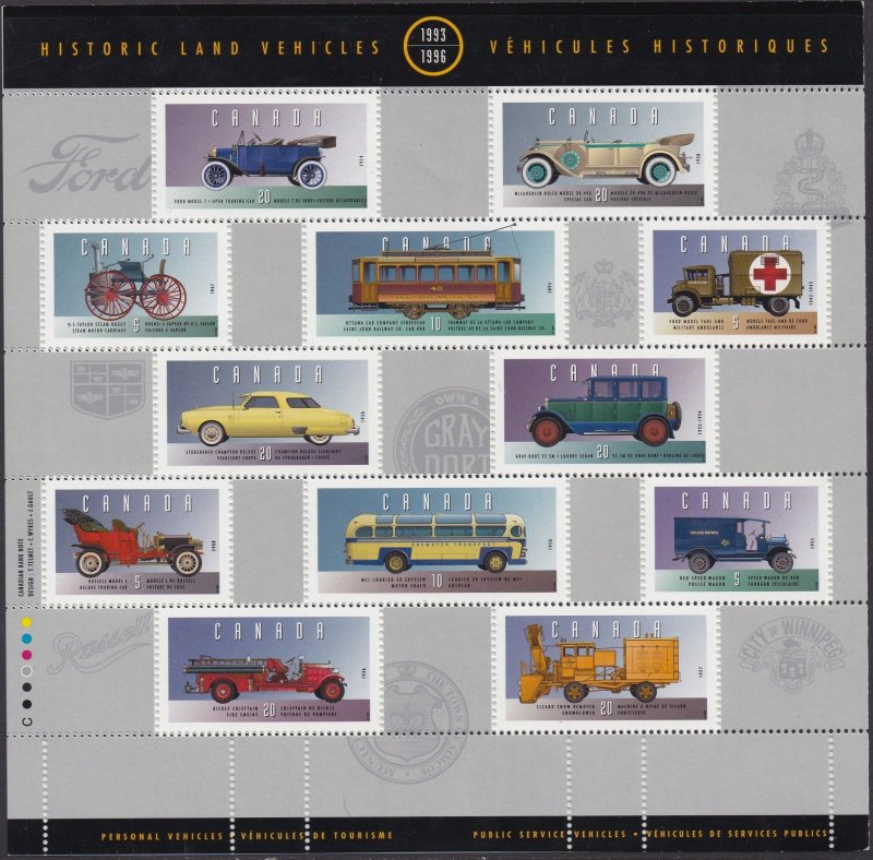 1605 Historic Land Vehicles Folded MNH