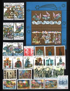 VATICAN 1988 COMPLETE YEAR SET OF 26 STAMPS & S/S MNH