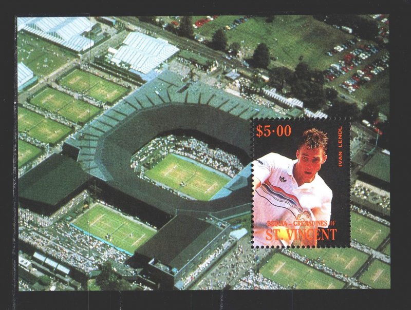 Saint Vincent and the Grenadines. 1988. bl10. Tennis. MNH.