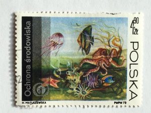 Poland – 1973 –Single “Sea Life” Stamp–SC# 1992 - CTO