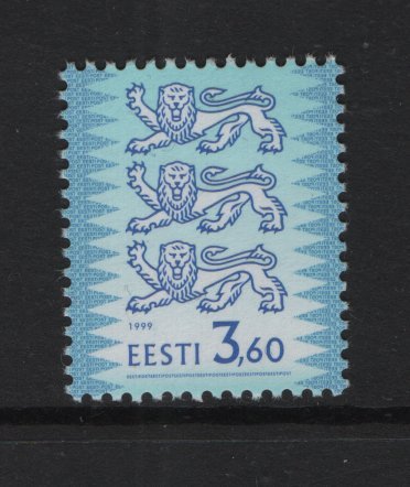 Estonia  #377  MNH 1999  three lions  3.60k