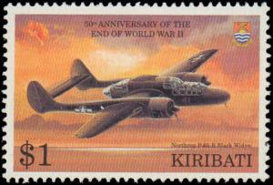 Kiribati #662-667, Complete Set(6), 1995, Military Related, Airplanes, Never ...