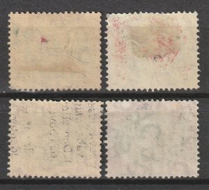 Malaya Federated Malay States FMS 1904-14 Tigers 10c Varieties&Shades SG#43+Used