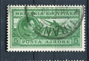 ALBANIA; 1930 early Airmail issue fine used 5q. value