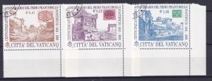 2002  - VATICAN - Scott #1221-1223-  Used