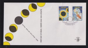 Aruba    #160-161  FDC  1998  total solar eclips