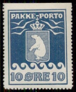 GREENLAND #Q4a (P3) 10ore Pakke Porto, p. 12 ½  3 sides, og, LH, XF, Facit $850.