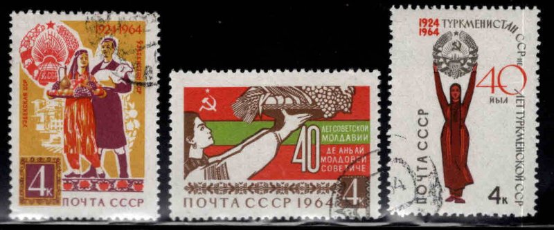 Russia Scott 2944-2946 Used CTO stamp set  expect similar cancels