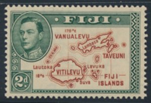 Fiji  SG 253  perf 13½  Die I  SC# 120  MH  - 1938  Fiji Map  see scans / de...