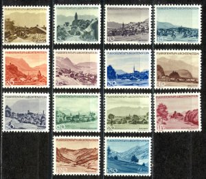 Liechtenstein Sc# 198-211 MNH 1944-1945 Scenes