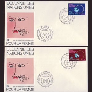 UN-GENEVA 1980 - FDCs - 90-1 Women Decade Set of 2