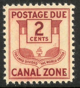 CANAL ZONE 1932-41 2c Claret POSTAGE DUE Sc J26 MNH