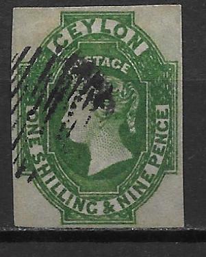 Ceylon 12 1sh9d Queen Victoria Single Used