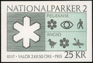 Sweden #1777b National Parks Complete Booklet 2.50k Postage 1990 Europe Mint NH