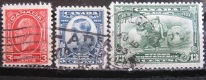 Canada #192-194 Used- SCV=$10.25