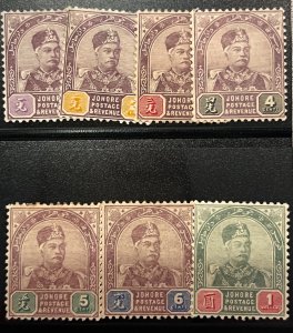 Malaya-Johore 189 a1894 SC 18-24 mint Set