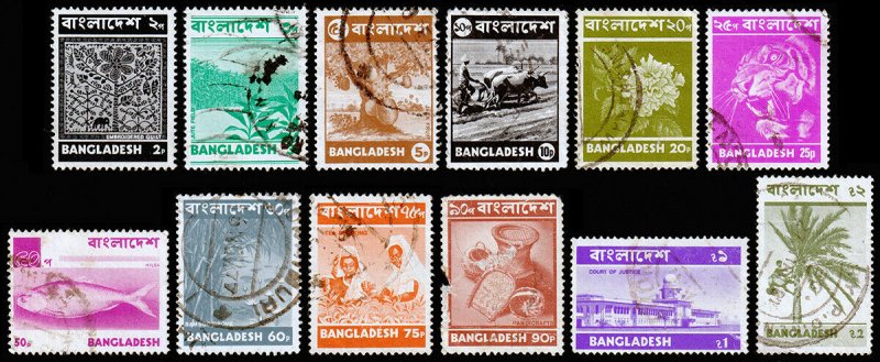 Bangladesh Scott 42-53 (1973) Used F-VF P