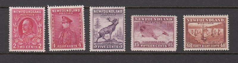 NEWFOUNDLAND ( CANADA)  SC#  185,189, 191, 195, 199 MH