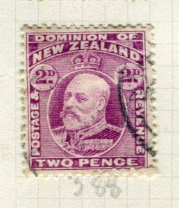 NEW ZEALAND; 1909-12 early Ed VII issue fine used Shade of 2d. value