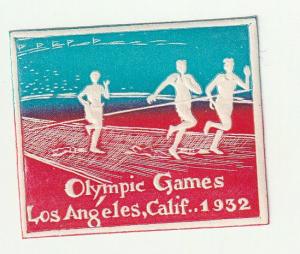 Iconic Los Angeles, Califoria, USA Olympics 1932 Poster Stamp. 38x32mm. 