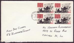 1181 The Wilderness block uncacheted FDC