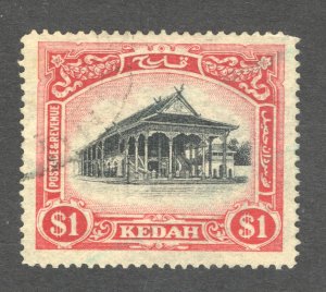 Malaya - Kedah, Scott #42   VF, Used  CV $85.00 ......   3240036
