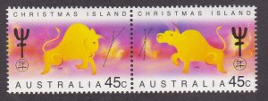 Christmas Island # 406a, New Year - Year of the Ox, NH, 1/2 Cat.