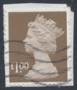 GB Machin £1 SG U2934 SC# MH427  Year Code 18 Used  see details & scans    