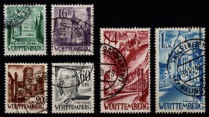 Germany [French Zone] Wurttemberg 1948 Value in ‘DPF’, Set [Used]