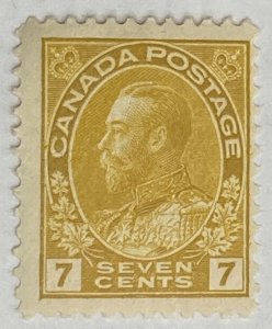 CANADA 1911-1925 #113 King George V 'Admiral' Issue - MH (CV 50$ +)