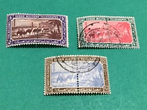 Sudan Military  Telegraphs mounted mint & used stamps A12113