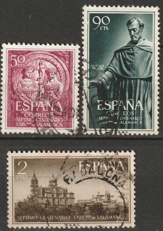 Spain 1953 Sc 795-7 set used