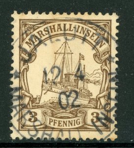 Marshall Islands 1901 Germany 3 pfg Brown  Sc #13 VFU X60