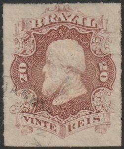 Brazil 1877 Sc 62 used small thin