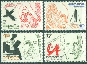 SPAIN Scott 2445-2448 MNH** 1985 Famous men set