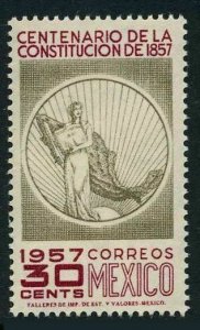 Mexico 901 block/4,MNH.Michel 1073. Mexican Constitution,100,1957.Mexico symbol.