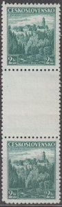 Czechoslovakia Scott #220 1936 MNH gutter pair