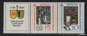 DDR  720a MNH PAIR PLUS LABLE MEDIEVALGLAZIER AND GOBLET 1964