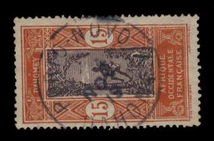 DAHOMEY - 1919 - CAD SIMPLE CERCLE PORTO NOVO / DAHOMEY SUR N°48