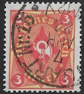 Germany 178  1921  3 mark  fine used   - expertized