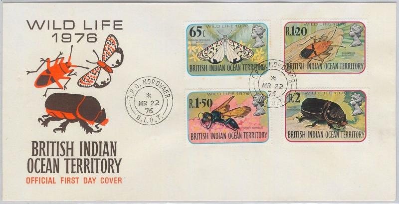 British Indian Ocean Territory BIOT - POSTAL HISTORY: FDC Cover BUTTERFLIES