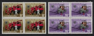 Luxembourg Fire Brigades 2v Blocks of 4 1983 MNH SG#1102-1103 MI#1068-1069