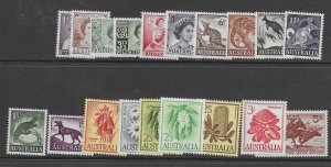Australia 314-331  1959  set 19  VF  NH